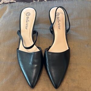Bella Vita Elegant Black Slingback Heels